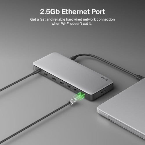 Belkin INC030TTSGY interface hub Thunderbolt 4 Gray