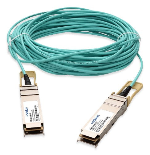 AddOn Networks P06153-B26-AO InfiniBand/fibre optic cable 1181.1" (30 m) QSFP56 AOC Aqua color, Stainless steel