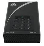 Apricorn Aegis Padlock DT FIPS USB3.0 6TB external hard drive USB Type-B 3.2 Gen 1 (3.1 Gen 1) Black