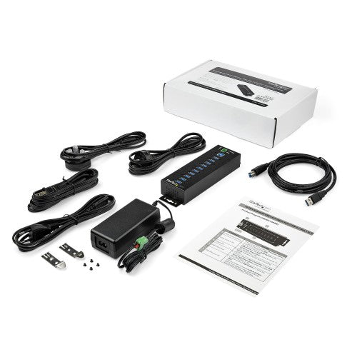 StarTech.com HB30A10AME interface hub USB 3.2 Gen 1 (3.1 Gen 1) Type-B 5000 Mbit/s Black