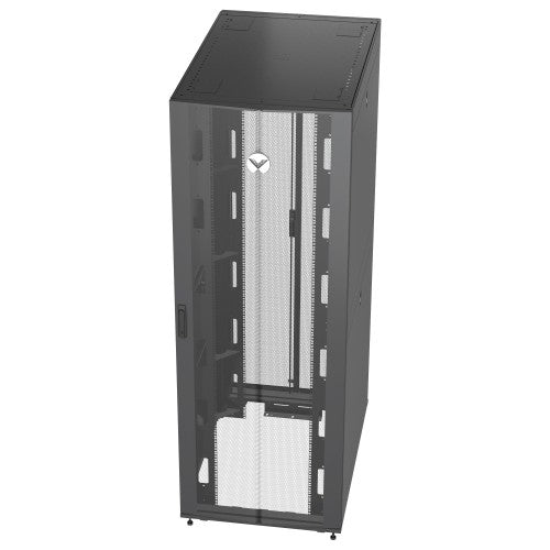 Vertiv VR3357 rack cabinet 48U Freestanding rack Black, Transparent