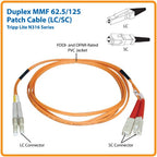 Tripp Lite N316-25M InfiniBand/fibre optic cable 984.3" (25 m) 2x LC 2x SC OFNR Beige, Gray, Orange