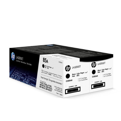 CE285AD (85A) Toner black, 1.6K pages, Pack qty 2