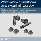 HP Poly Poly Voyager Free 60+ UC Carbon Black Earbuds +BT700 USB-C Adapter +Touchscreen Charge Case