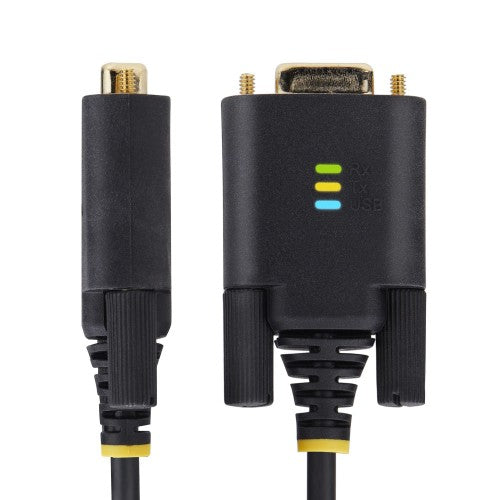 StarTech.com 1P3FFCB-USB-SERIAL serial cable Black 39.4" (1 m) USB Type-A RS-232