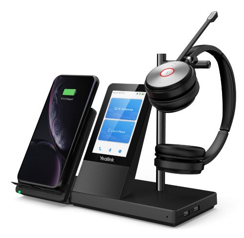 Yealink WH66 Dual UC Headset Wireless Head-band Office/Call center USB Type-A Bluetooth Charging stand Black