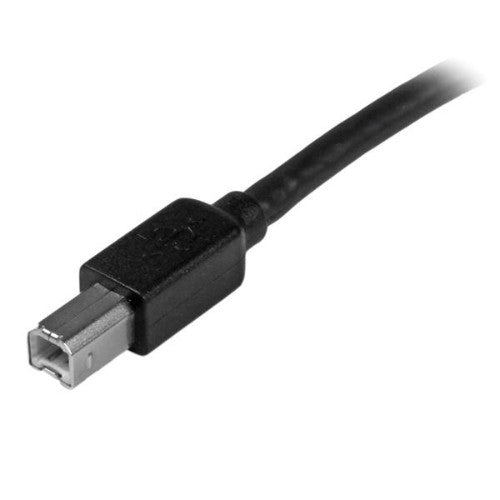 StarTech.com 15m USB 2.0, M/M USB cable 590.6" (15 m) USB A USB B 0.48 Gbit/s Aluminum, Black