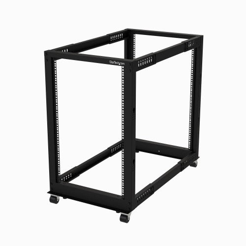 StarTech.com 4POSTRACK18U rack cabinet 18U Freestanding rack Black