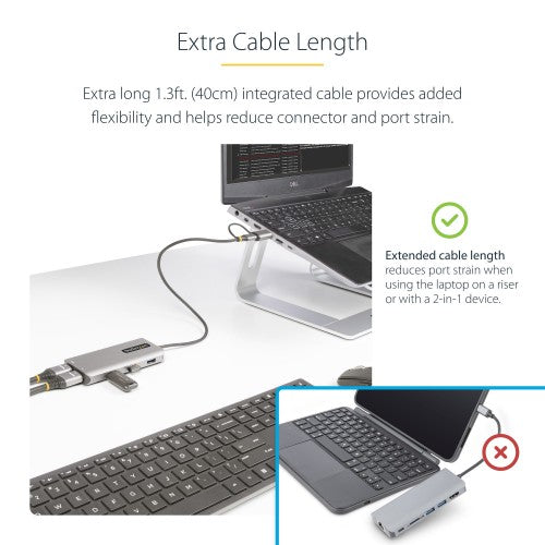 StarTech.com 167B-USBC-MULTIPORT laptop dock/port replicator Wired USB 3.2 Gen 1 (3.1 Gen 1) Type-C Silver