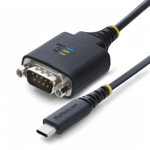 StarTech.com 1P1FFC-USB-C-SERIAL serial cable Black 11.8" (0.3 m) USB Type-C RS-232