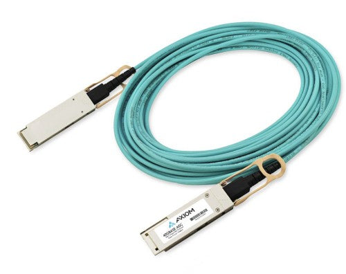 Axiom 100G QSFP28 TO QSFP28 AOC InfiniBand/fibre optic cable 590.6" (15 m) OSFP 2x QSFP56 Cyan