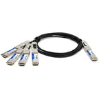 AddOn Networks CAB-D-4Q-200G2-5M-AO InfiniBand/fibre optic cable 98.4" (2.5 m) QSFP-DD 4x QSFP28 Black, Metallic