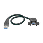 Tripp Lite U324-001-APM USB cable USB 3.2 Gen 1 (3.1 Gen 1) 11.8" (0.3 m) USB A 5 Gbit/s Black, Blue