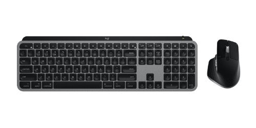 Logitech MX Keys S Combo for Mac keyboard Mouse included Home/Office RF Wireless + Bluetooth QWERTY US English Gray
