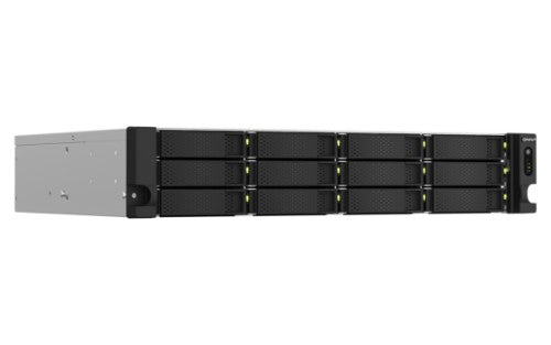 QNAP TS-1264U-RP NAS Rack (2U) Intel® Celeron® 8 GB DDR4 0 TB QNAP QTS Aluminum, Black