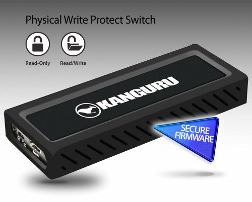 iStorage Kanguru UltraLock 4 TB USB Type-C 3.2 Gen 2 (3.1 Gen 2) Black