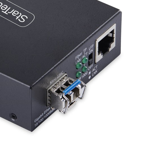 StarTech.com MCM1110SMLC20 network media converter 2000 Mbit/s 1310 nm Single-mode Black
