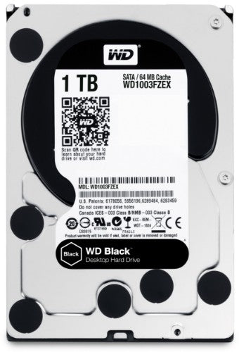 Western Digital Black internal hard drive 1 TB 7200 RPM 64 MB 3.5" Serial ATA III