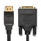 Kensington DisplayPort 1.1 (M) to DVI-D (M) Passive Unidirectional Cable, 6ft