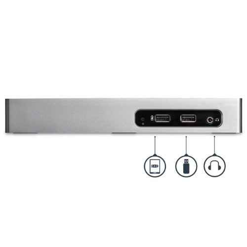 StarTech.com DK30ADD laptop dock/port replicator Wired USB 3.2 Gen 1 (3.1 Gen 1) Type-B Black, Silver