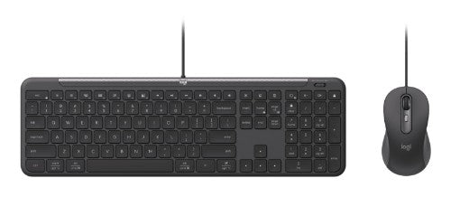 Logitech Signature Slim Wired Combo MK625 for Business keyboard Mouse included Home/Office USB QWERTY US English Graphite