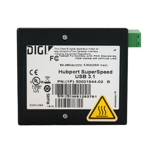 Digi Hubport/7c USB 3.2 Gen 1 (3.1 Gen 1) Type-B 5555 Mbit/s Black