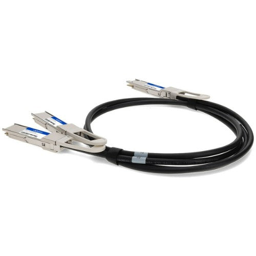 AddOn Networks CAB-D-2Q-200G-2M-AO InfiniBand/fibre optic cable 78.7" (2 m) QSFP-DD 2x QSFP28 Black, Metallic