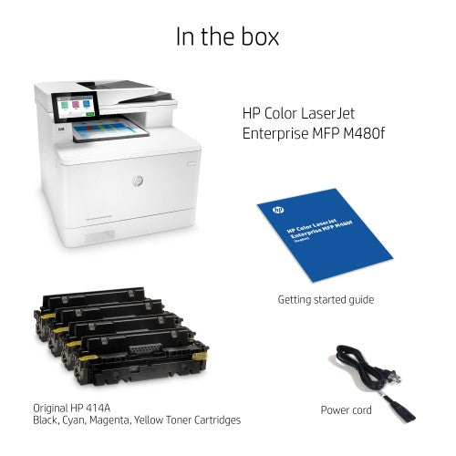 HP Color LaserJet Enterprise LaserJet Enterprise M480f Multifunction Color Printer, Ethernet Only; Copier, Scanner