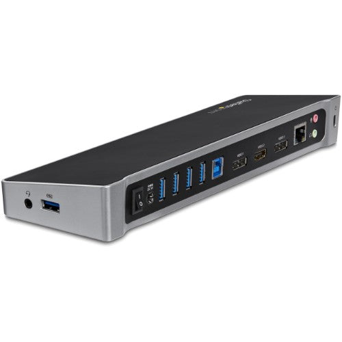 StarTech.com USB3DOCKH2DP laptop dock/port replicator Wired USB 3.2 Gen 1 (3.1 Gen 1) Type-A Black, Silver