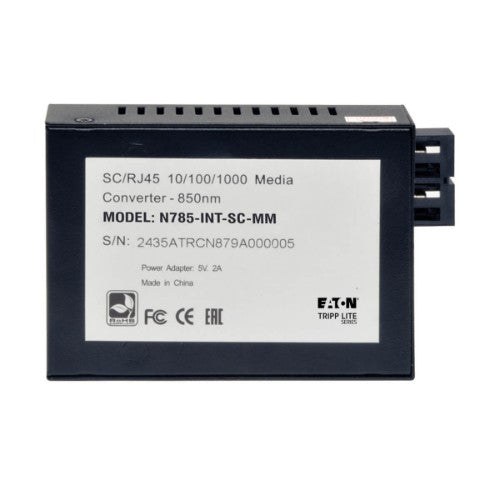 Tripp Lite N785-INT-SC-MM network media converter 1000 Mbit/s 850 nm Black