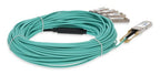 AddOn Networks QSFP28-4SFP28-AOC20M-DE-AO InfiniBand/fibre optic cable 787.4" (20 m) 4x SFP28 AOC Aqua color, Stainless steel