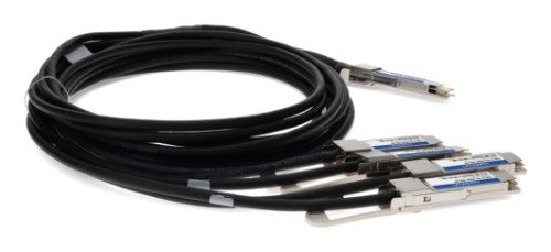 AddOn Networks CAB-D-4Q-400G-3M-AO InfiniBand/fibre optic cable 118.1" (3 m) QSFP-DD 4x QSFP56 DAC Black, Stainless steel