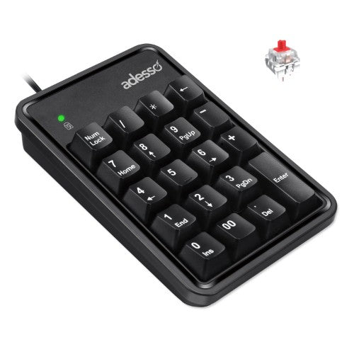 Adesso EASYTOUCH 600UB numeric keypad Universal USB Black