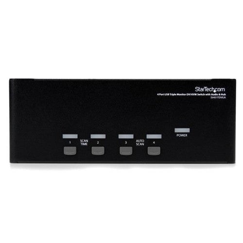 StarTech.com SV431TDVIUA KVM switch Rack mounting Black