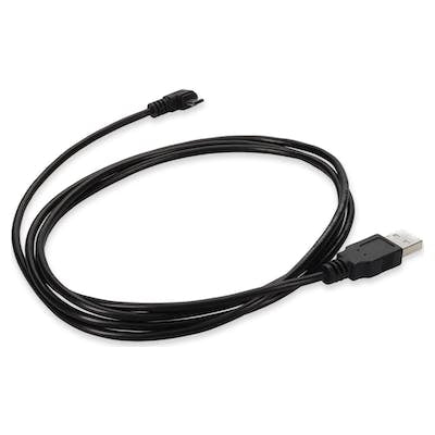 AddOn Networks USB2MICROUSBRT2M USB cable USB 2.0 78.7" (2 m) USB A Micro-USB B Black