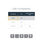 StarTech.com CDP2DP USB graphics adapter 3840 x 2160 pixels Black