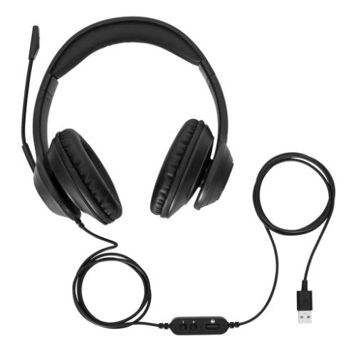 Targus AEH102TT headphones/headset Wired Head-band Office/Call center USB Type-A Black