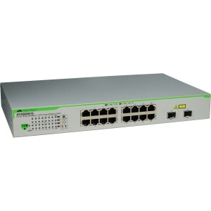 Allied Telesis AT-GS950/16PS Unmanaged Gigabit Ethernet (10/100/1000) Power over Ethernet (PoE) Green, Gray