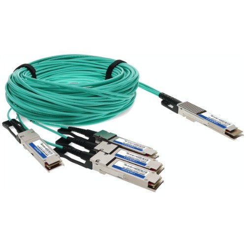 AddOn Networks Q400G-4Q56G-AOC2M-AO InfiniBand/fibre optic cable 78.7" (2 m) QSFP-DD 4x QSFP56 Turquoise