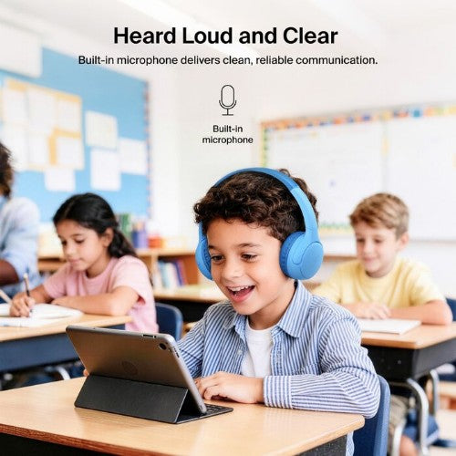 Belkin SoundForm Mini 2 Headphones Wired & Wireless Head-band Calls/Music USB Type-C Bluetooth Blue