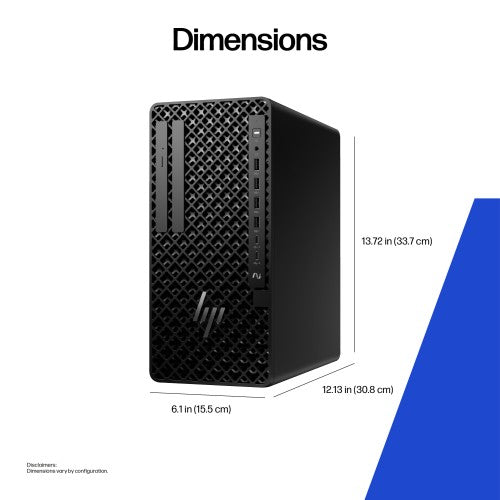 HP Z1 Tower G1i Desktop PC Wolf Pro Security Edition Intel Core Ultra 7 265 32 GB DDR5-SDRAM 1 TB SSD Windows 11 Pro Workstation AI Workstation, AI PC Black