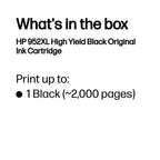 HP 952XL High Yield Black Original Ink Cartridge