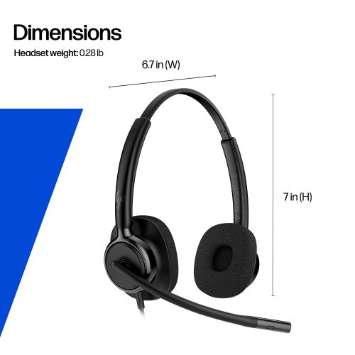 HP Poly Mission 425 Stereo USB Wired Headset Classic (Bulk)