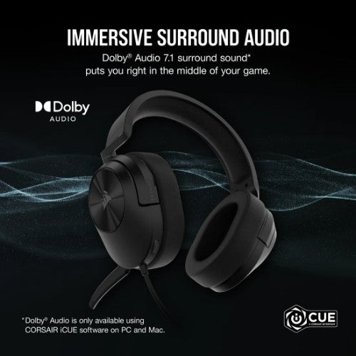 Corsair HS55 SURROUND V2 Headset Wired Head-band Gaming USB Type-A Carbon