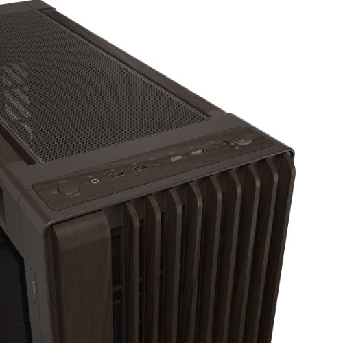ASUS ProArt PA602 Wood Edition Retro Brown - Tempered Glass Panel Midi Tower