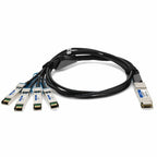 AddOn Networks QSFP28-4SFP28-PDAC5M-FT-AO InfiniBand/fibre optic cable 196.9" (5 m) 4x SFP28 DAC Black
