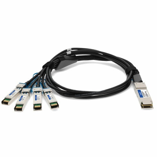 AddOn Networks QSFP28-4SFP28-PDAC5M-FT-AO InfiniBand/fibre optic cable 196.9" (5 m) 4x SFP28 DAC Black