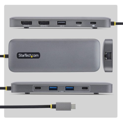 StarTech.com 189B-USBC-MULTIPORT laptop dock/port replicator Wired USB 3.2 Gen 1 (3.1 Gen 1) Type-C Gray
