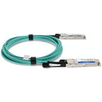 AddOn Networks 40G-QSFP-QSFP-AOC-0501-AO InfiniBand/fibre optic cable 196.9" (5 m) QSFP+ Green