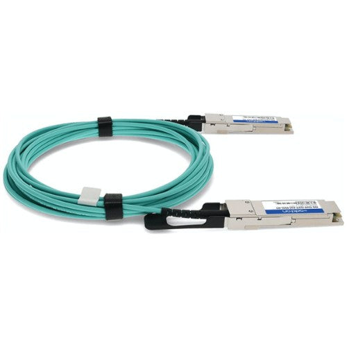 AddOn Networks 40G-QSFP-QSFP-AOC-0501-AO InfiniBand/fibre optic cable 196.9" (5 m) QSFP+ Green
